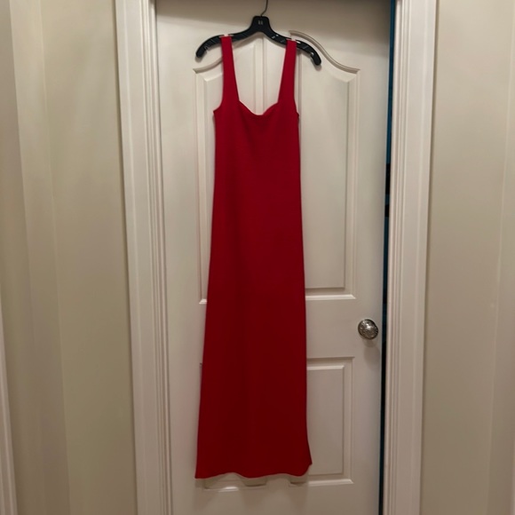BCBGeneration Electric Red Long Dress Side Slit - Picture 9 of 9